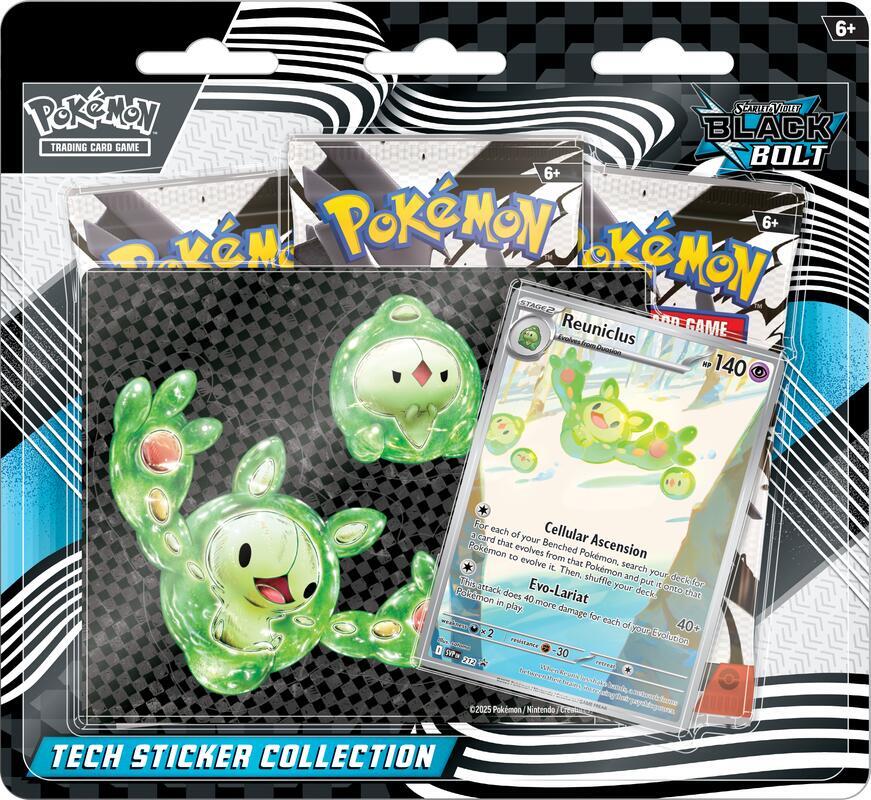 Black Bolt Tech Sticker Collection box and contents