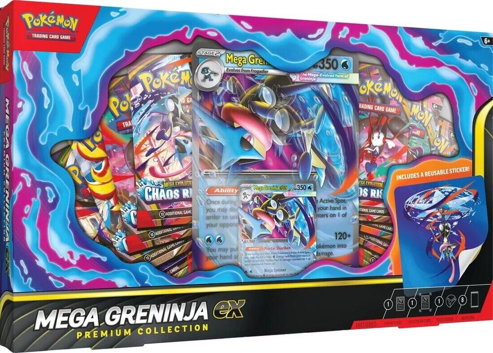 Mega Greninja ex Premium Collection box and contents