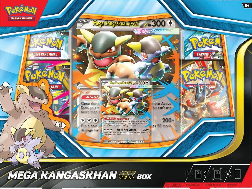 Mega Kangaskhan ex Box box and contents