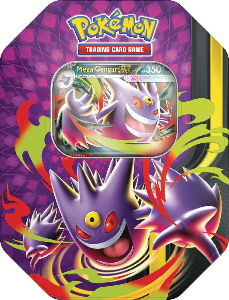 Mega Moonlit Tin (Mega Gengar ex) box and contents