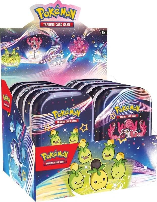 Paldean Fates Mini Tin Display box and contents