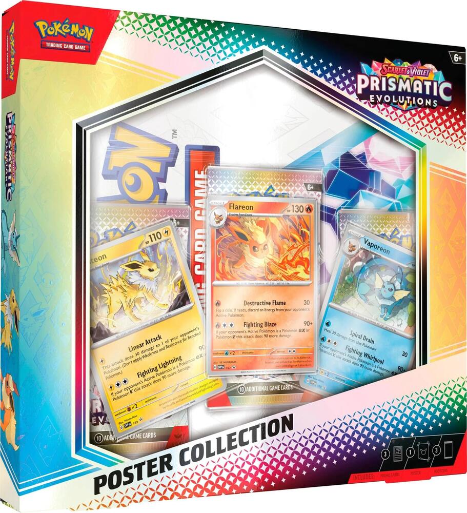 Prismatic Evolutions Poster Collection box and contents