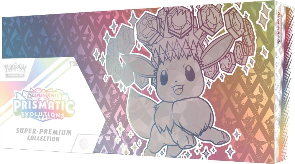 Prismatic Evolutions Super-Premium Collection box and contents