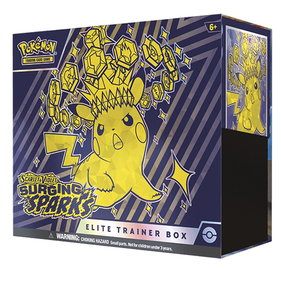 Surging Sparks Elite Trainer Box box and contents
