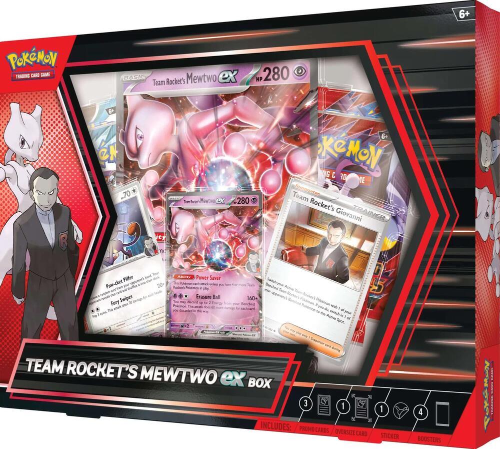 Team Rocket's Mewtwo ex Box box and contents